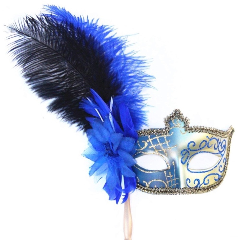 🧟♀️Gold & Blue MASQUERADE EYE MASK BUNDLE *NWT* - Picture 3 of 7